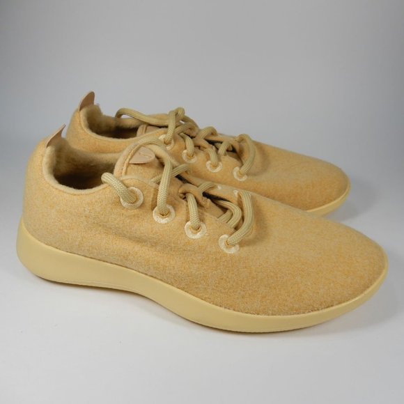 ALLBIRDS Wool Runner Sneakers Size 7 Lux Beige Yellow Merino Wool $110 - Picture 2 of 14